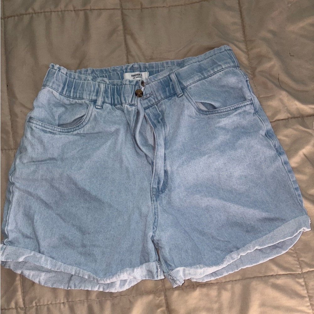 Forever 21 Light Wash Jean Shorts
